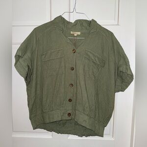Olive Green Button Down Shirt